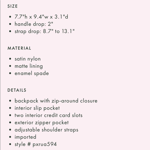 KATE SPADE Small Taylor Leopard Satin Nylon Backpack - Picture 7 of 7